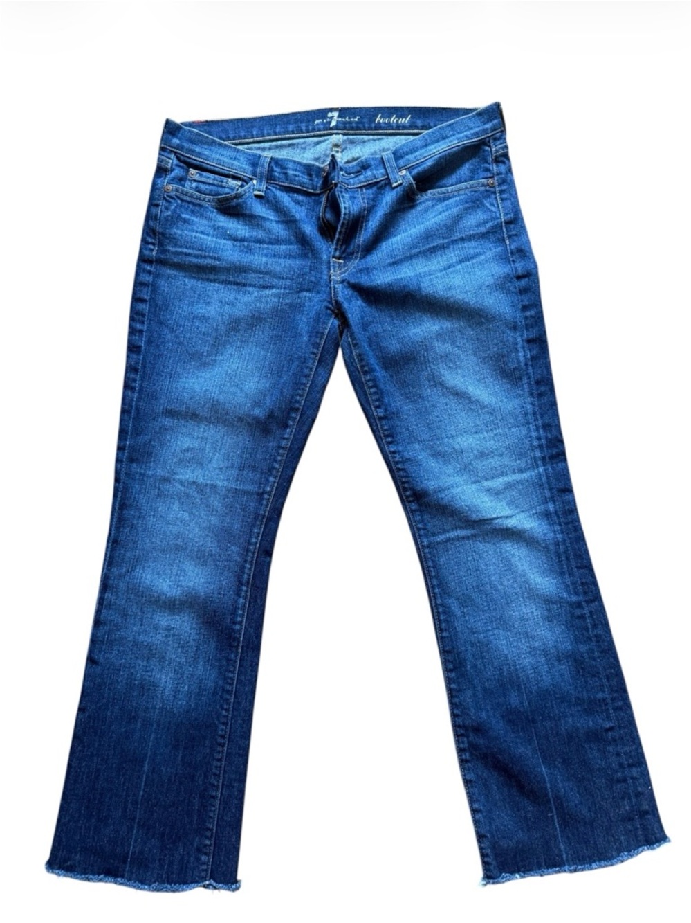 7 For All Mankind Women’s Dark Blue Bootcut Jeans Size 32 - Picture 5 of 9